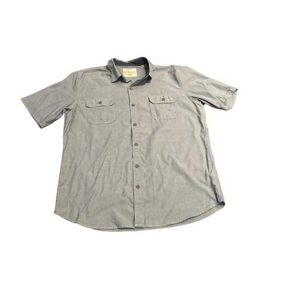 WEATHERPROOF Men's Shortsleeved Button Up Shirt Size Large 55% Cotton - Picture 4 of 9